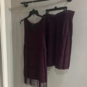 White House Black Market Purple Midi Dress for Cocktail